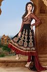 Black Poly Georegtte Salwar Suit