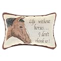 Life without Horses Word Pillow