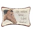 Life without Horses Word Pillow