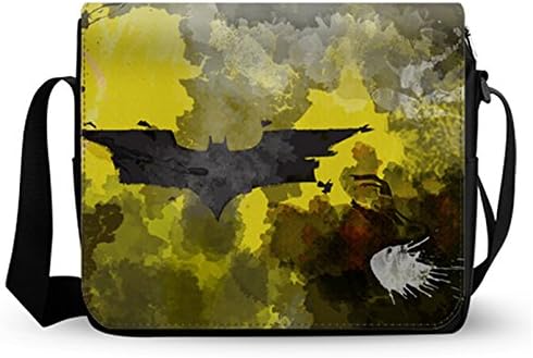 Women Classic Fabric Shoulder Bags Messenger Bags Briefcase-Abstract Batman Logo Art Print