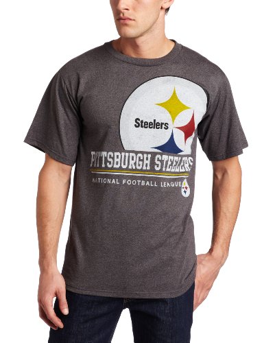 NFL Men's Pittsburgh Steelers Submariner Short Sleeve T-Shirt (Charcoal Heather, Small)