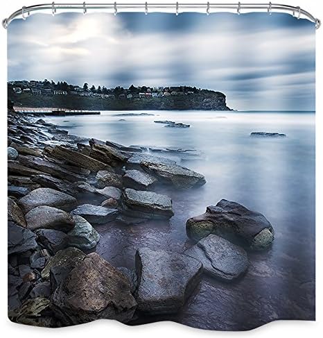 Iwonderful Nature 3D Printing Mould Proof Heavy-Duty Shower Curtain,7272" with Plasitic Hook (Rug no Inculded)-A5
