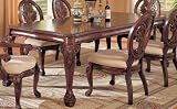 Cherry Finish Master Dining Room Table Carved Birch