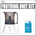 Froth Au Lait Frothing Unit in Milk Frother (White) and Rinza Milk Frother Cleaner