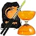 Cyclone Quartz Diabolo (Orange) - Triple Bearing Clutch Diablo - Juggle Dream Metal Hand Sticks & Firetoys Bag