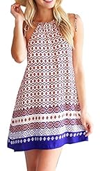 Floral Print Polyester Cocktail Summer Halter Sleeveless Party Dress/Mini Dress 