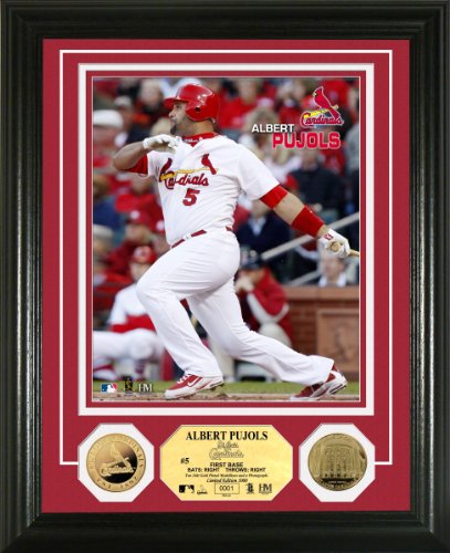 Highland Mint MLB ST. Louis Cardinals Albert Pujols Gold Coin Photo Mint