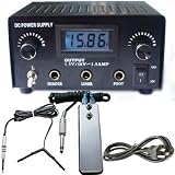 DUAL DIGITAL Tattoo Machine Power Supply KIT PRO W/ Pedal & Clip Cord PS2
