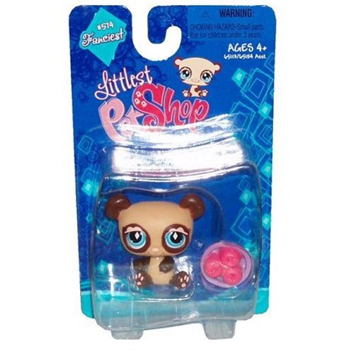 Littlest Pet Shop Fanciest Figure Panda with Apple Basket