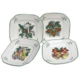 Spode World of Christmas Square Canape Plates, Set of 4