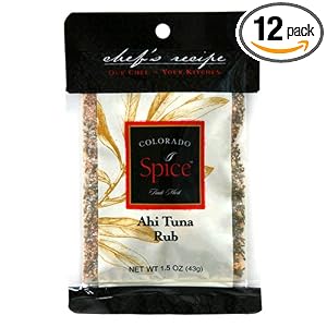 Colorado Spice Company, Seafood Spice, Ahi Tuna Rub, 1.5-Ounce Packet (Pack of 12) by Colorado Spice