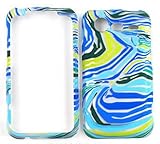 HTC Droid Incredible 2 Blue/Green Zebra Print Hard Case/Cover/Faceplate/Sna ....