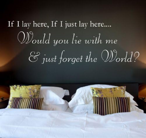 Snow Patrol, Chasing Cars, Vinyl Wall Art Sticker Decal Mural, Bedroom, 100cm wide Colour: White