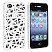 Snap-on Case compatible with Apple® iPhone® 4 / 4S, White Bird Nest Rear
