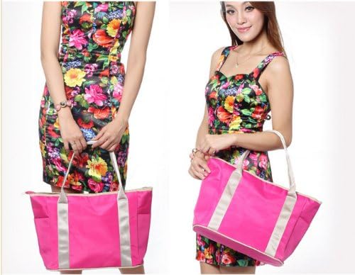 Onemall Solid Hot Pink Large Capability Diaper Tote Bags