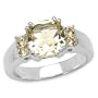 2.50 Carat Genuine Citrine Sterling Silver Ring
