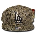 MLB LA DODGERS FLAT BILL FITTED HAT CAP BLACK 7 3/4 NEW
