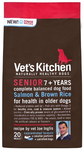 Vet's Kitchen Salmon and Brown Rice Complete Senior Dog Food 1.3 kg (Pack of 2)