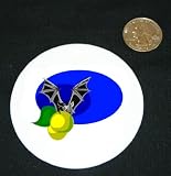 3" button / pin printed with bat, eating, fruit