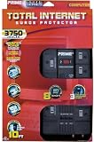 Prime PB004125 Elite Series Total Internet 8-Outlet 3750-Joule Surge Protector, Black