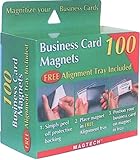 Magtech Business Card Magnets with Alignment Tray, 100 Count (50100)
