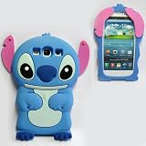 Focus 3D Blue Disney Lilo and stitch Silicone Case Cover for Samsung Galaxy S3 I9300 Xmas Gift