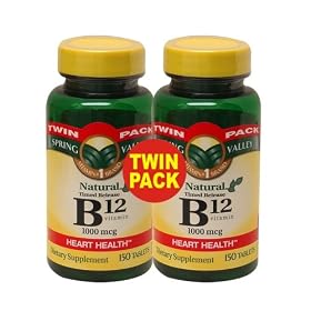 Spring Valley - Vitamin B-12, Timed Release 1000 mcg, 300 Tablets, Twin Pack