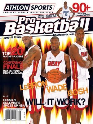 Lebron James unsigned 2010 Miami Heat Athlon Pro Basketball Annual Magazine