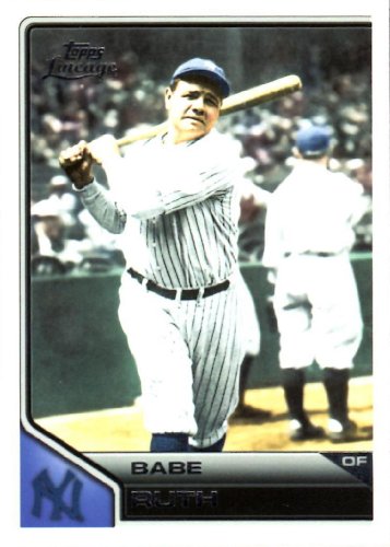 2011 Topps Lineage Baseball Card # 100 Babe Ruth - New York Yankees - MLB Trading Card in Screwdown Case!