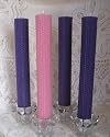 100% Beeswax Candles - Set of 4 - 8" Advent Columns