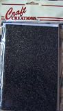 5 Glitter Black Cards with White Envelopes