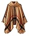 Mooncolour Women's Assorted Colors Striped Irregular Knitting Cape Cloak