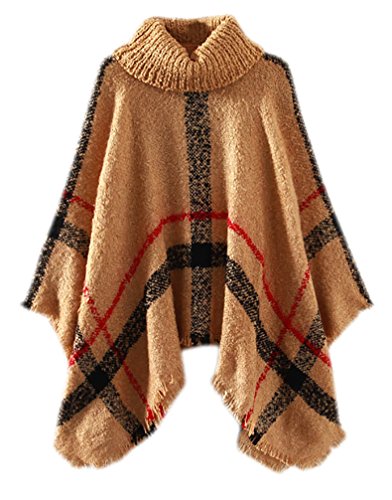 Mooncolour Women's Assorted Colors Striped Irregular Knitting Cape Cloak