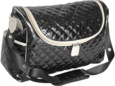 Messenger Diaper Bag with a Padding Changing Pad, Insulated Bottle Holder and a Drawstring Sac Included