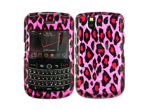 Leopard Hot Pink Faceplate Case Cover for Blackberry Tour 9630