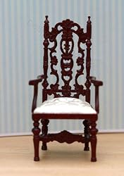 SaLe!!! Dollhouse Miniature Artisan Hand Carved Ornate Arm Chair