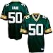 Packers Jerseys : Reebok NFL Equipment Packers #50 A.J. Hawk Green Replica Football Jersey