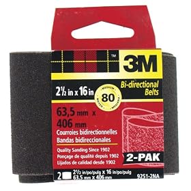 3M 9250NA-2 2-1 2-Inch x 16-Inch Fine Grit Power Sanding Belt by 3M