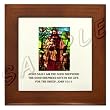 Jesus the Good Shepherd with Scripture Framed Tile