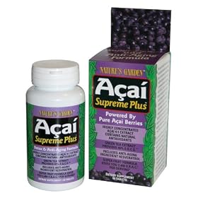 Acai Berry Supreme Plus from the Amazon Rainforest Nautrally Flush Pounds for Weightloss 1 ~ 60 Tablet Bottle
