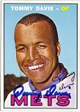 Tommy Davis New York Mets #370 1967 Topps Autographed Baseball Card
