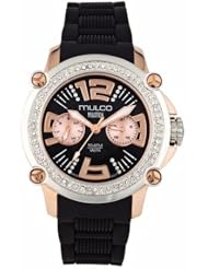 Mulco MW2-28086S-025 Stainless Steel Chronograph Mwatch Collection black Dial and band Watch