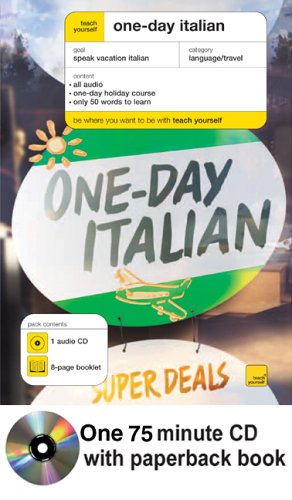 City Travel Guides Discounted  Books : Teach Yourself One-Day Italian (Book + 1cd) with Book(s) (Teach Yourself)
