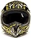 Adult Offroad Helmet Goggles Gloves Gear Combo DOT Motocross ATV Dirt Bike MX Black Yellow Splatter ( XL )