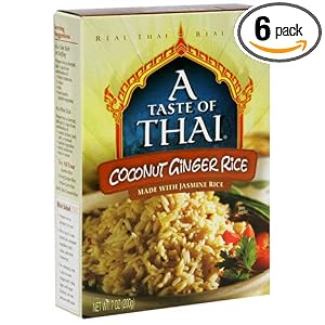 A Taste of Thai Coconut Ginger Jasmine Rice, 7-Ounce Boxes (Pack of 6) by A Taste of Thai