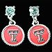 Texas Tech Red Raiders Crystal Stud Dangle title=