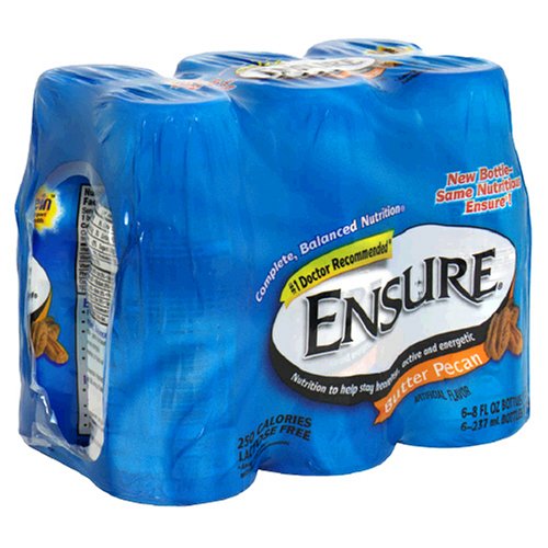 Ensure Complete Balanced Nutrition Drink, Butter Pecan, 24 - 8 Fluid Ounce Bottles by Ensure