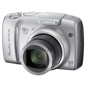 Canon Powershot SX110IS 9MP Digital Camera with 10x Optical Image Stabilized Zoom (Silver)