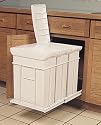 KV Recycling Center 3 - 20 qt Pull Out Bins With Lids White