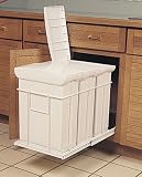 KV Recycling Center 3 - 20 qt Pull Out Bins With Lids White